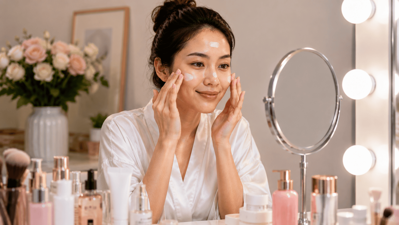 Skin care prep for makeup